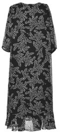 Fashion Color Printing Long Sleeve Chiffon Long Dresses For Ladies Summer Autumn