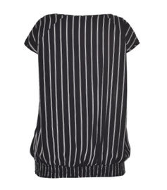 Tassel Decoration Ladies Fashion Tops Girls Black And White Striped Shirt