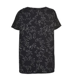 Soft Printed Round Neck Short Sleeve Blouse , Summer Fashion Tops For Ladies