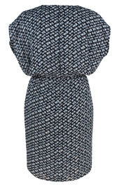 Cross V Neck Custom Womens Dresses Polyester Fabric With Waist Belt For Fasten