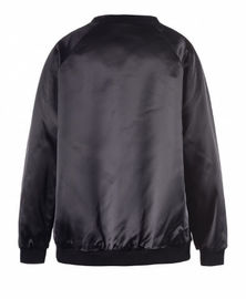 Autumn Black Cool Womens Coats With Zipper In Nylon Fabric Waterproof OEM Service